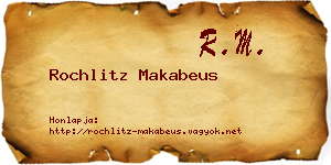 Rochlitz Makabeus névjegykártya